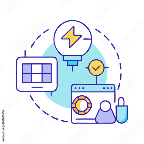 net metering icon, net metering vector illustration-simple illustration of net metering, perfect for net metering logos and icons