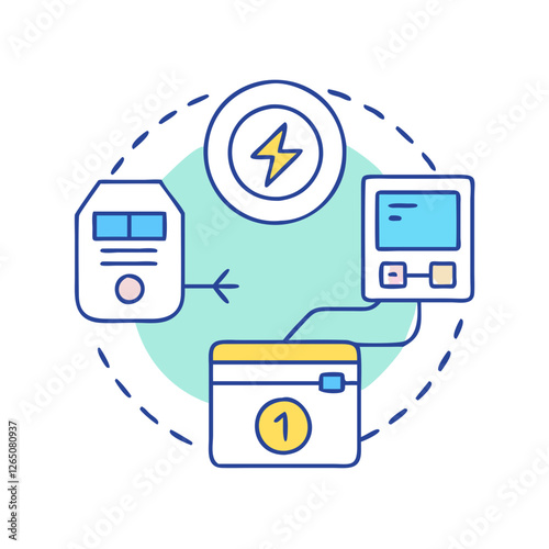 net metering icon, net metering vector illustration-simple illustration of net metering, perfect for net metering logos and icons
