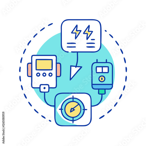 net metering icon, net metering vector illustration-simple illustration of net metering, perfect for net metering logos and icons