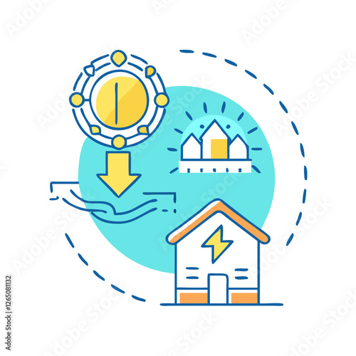 passive solar design icon, passive solar design vector illustration-simple illustration of passive solar design, perfect for passive solar design logos and icons