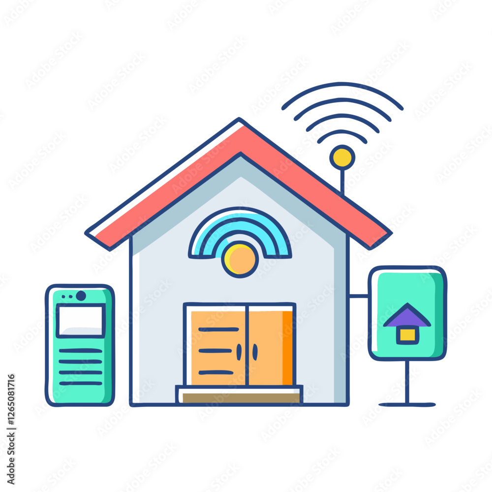 smart home icon, smart home vector illustration-simple illustration of smart home, perfect for smart home logos and icons smart home icon, smart home vector illustration-simple illustration of smart home, perfect for smart home logos and icons