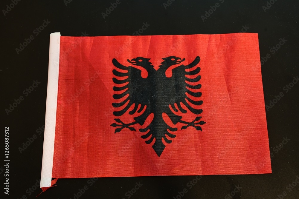 Albanian National Flag – Red and Black Eagle Symbol Albanian National Flag – Red and Black Eagle Symbol