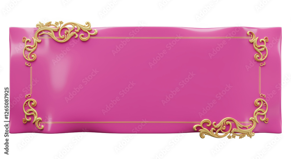 3d render fantasy banner, isolated on white background 3d render fantasy banner, isolated on white background