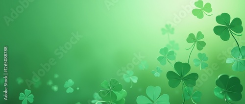 modern minimalist st patricks day design with floating  gradient background