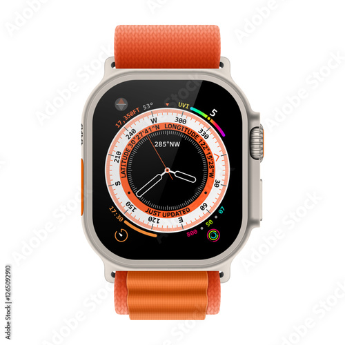 Smart watch isolated on white. Fitness bracelet. Smart Band