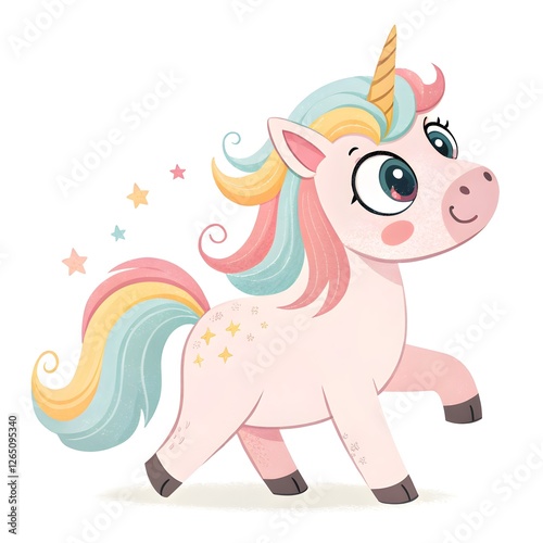 unicorn vector for kids rainbow color