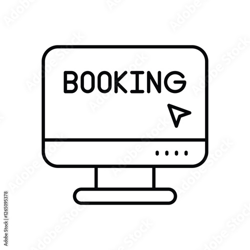 Booking  vector icon stock illustration
