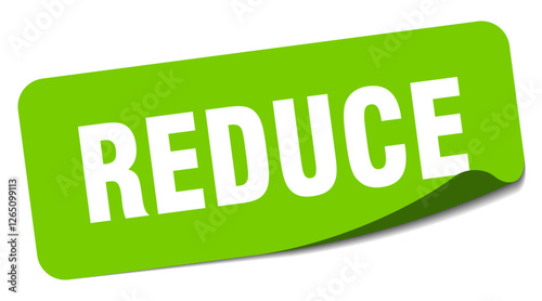 reduce sticker. reduce label