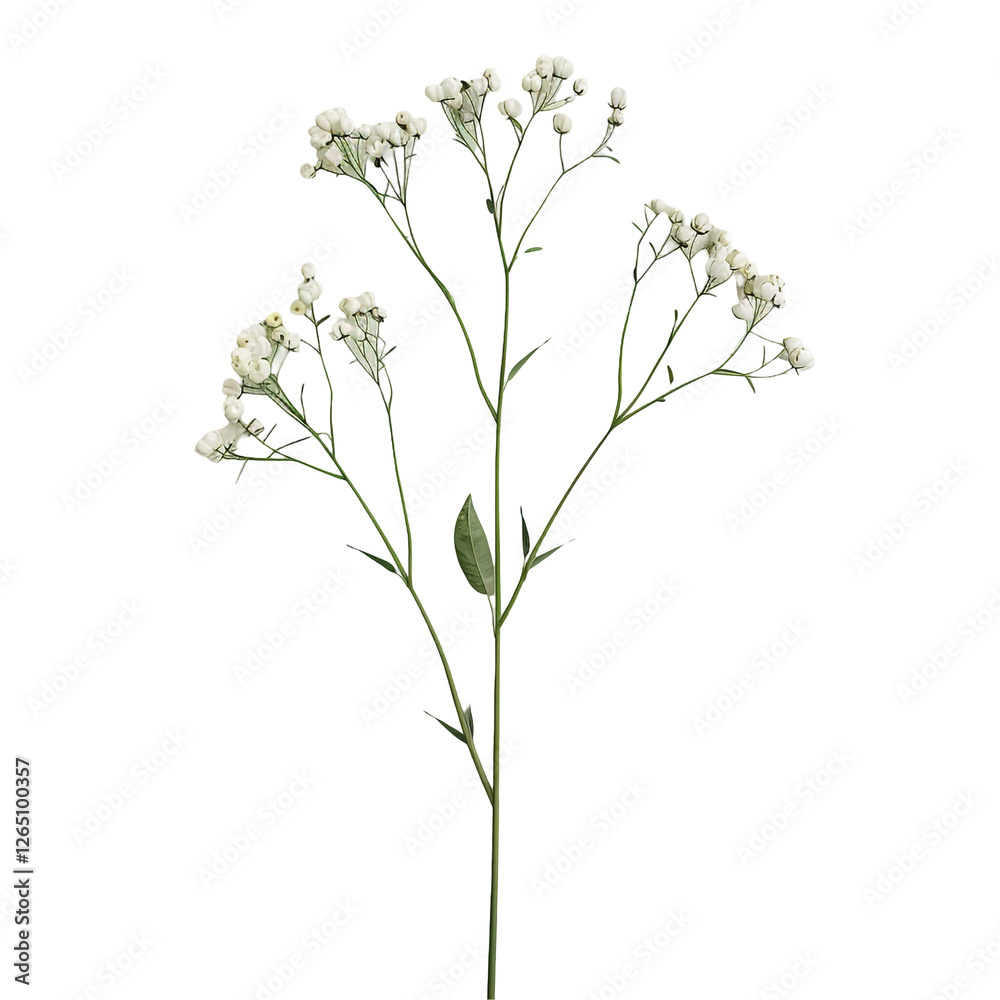 Fototapeta premium White Flowers on Black Background