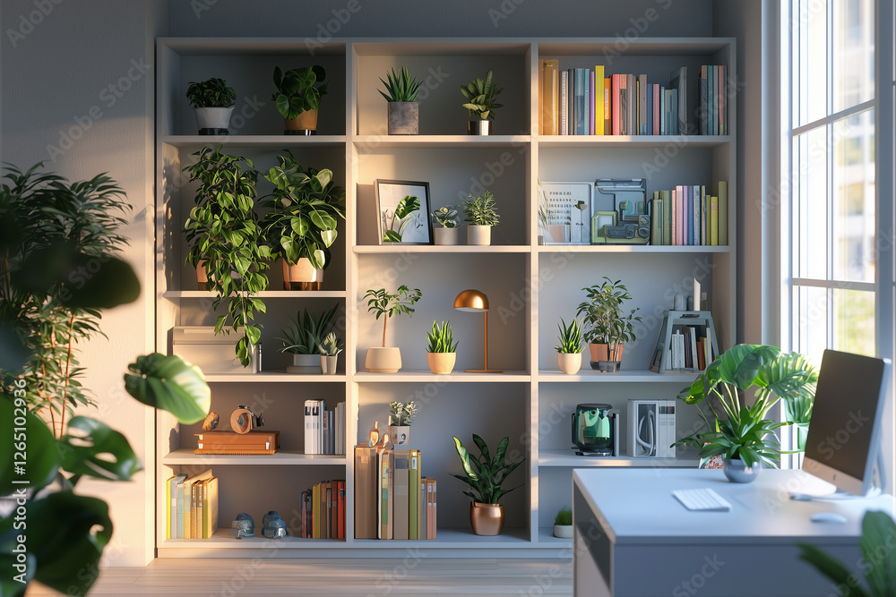 Fototapeta premium Home furniture with greenery as a background