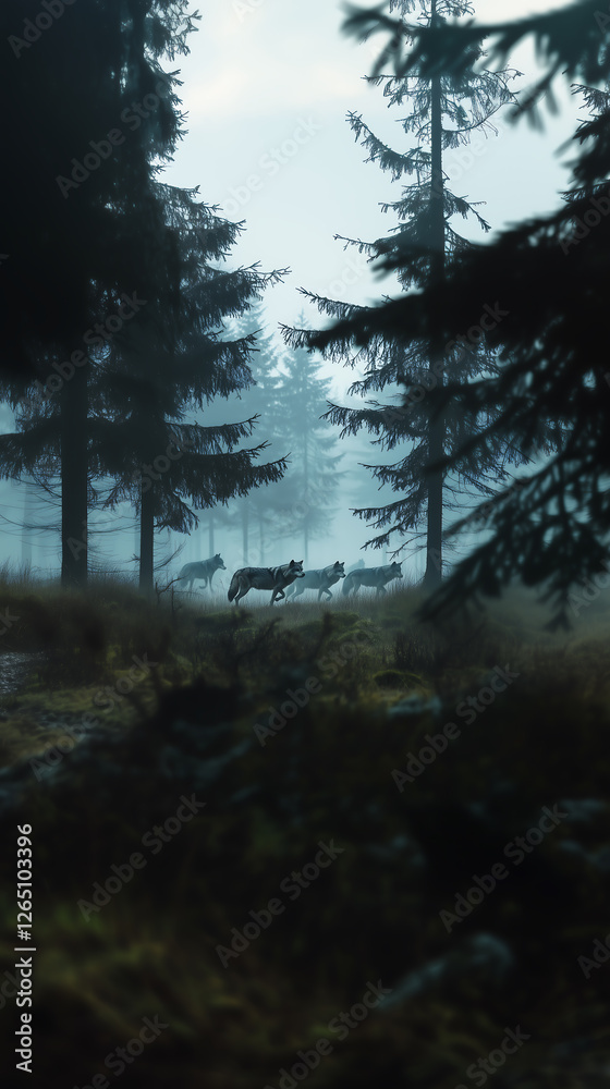 Wolves in the Distance A pack moving silently through the trees Wolves in the Distance A pack moving silently through the trees
