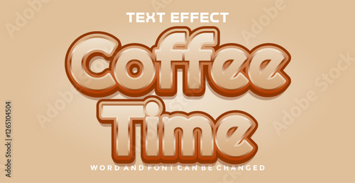 Coffee time editable text effect