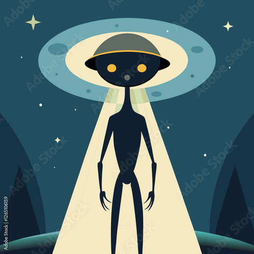 a mysterious alien silhouette