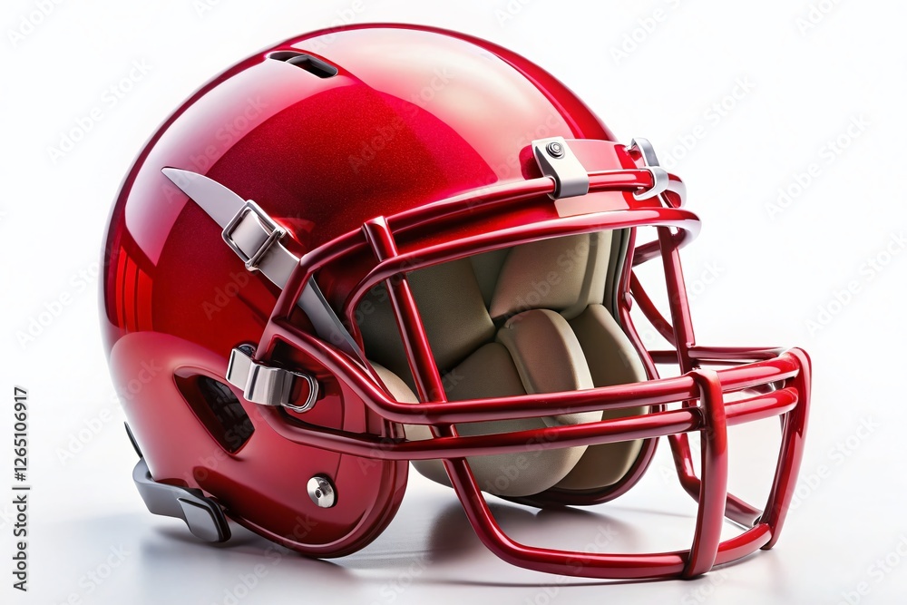 Naklejka premium Red Football Helmet, Sports Equipment, Game Day, American Football, Helmet PNG