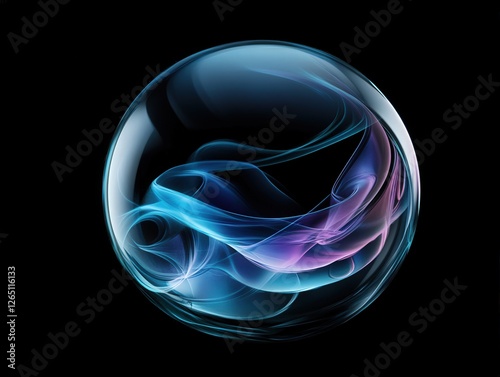 Wallpaper Mural Colorful swirling orbs of light dance in the darkness with ethereal beauty and grace Torontodigital.ca