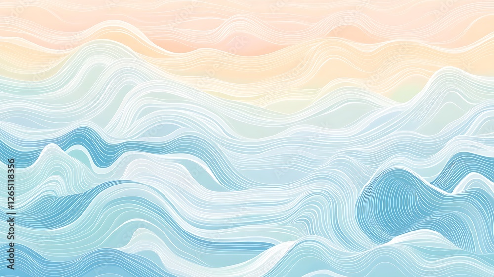 Abstract Pastel Wave Pattern Design Abstract Pastel Wave Pattern Design