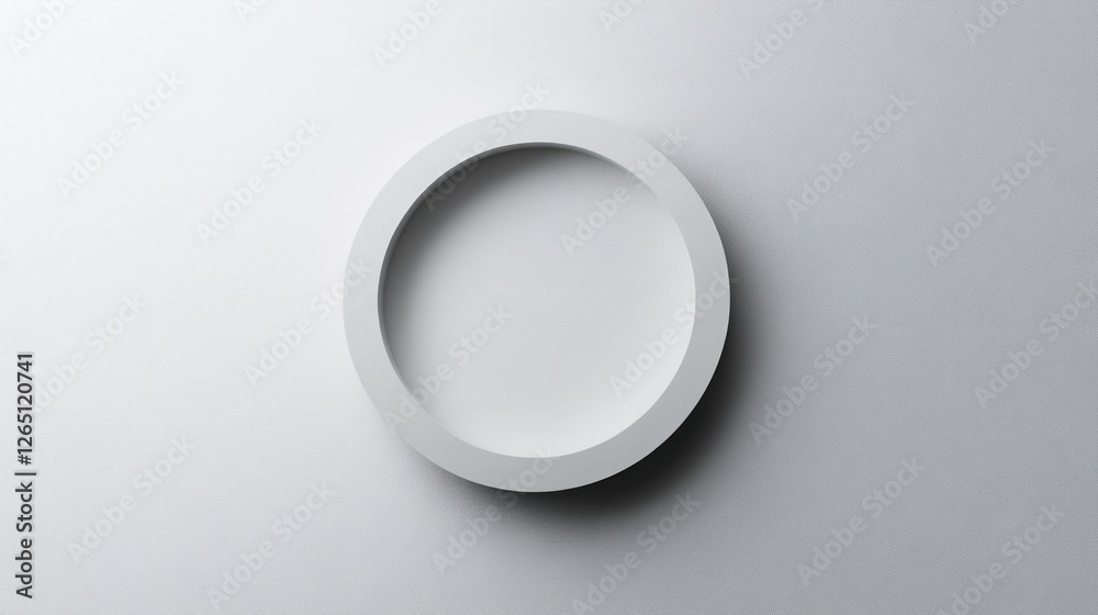 Minimalist White Circle Frame on Textured Background for Design Element Minimalist White Circle Frame on Textured Background for Design Element
