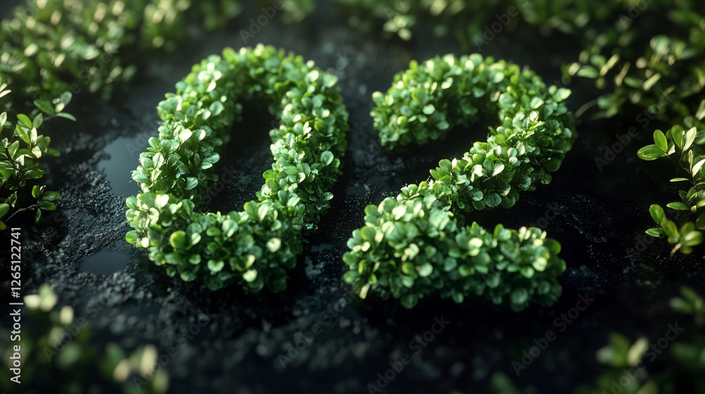 H2 Green Leaf Illustration: Symbol of Hydrogen Energy H2 Green Leaf Illustration: Symbol of Hydrogen Energy