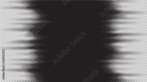 Grunge halftone gradient line with blurred motion speed lines. Dots pop art comics sport style vector illustration halftone.