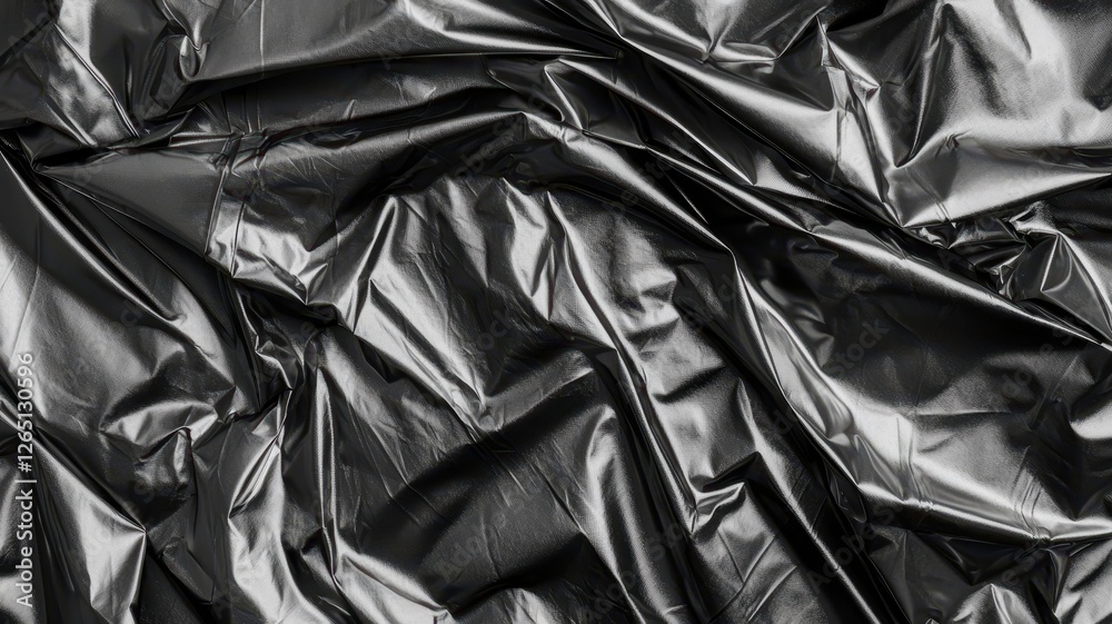 Abstract Black Plastic Texture Wrinkled Shiny Dark Background Abstract Black Plastic Texture Wrinkled Shiny Dark Background