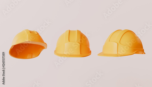 Orange helmet and jelly with construction safety gear photo