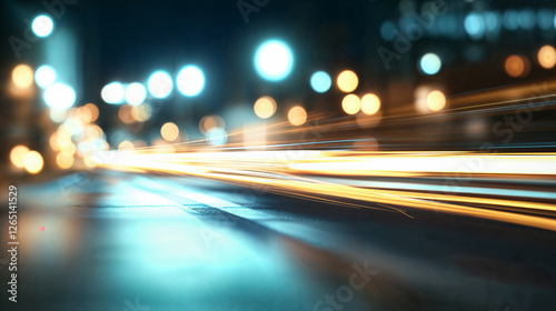 traffic at night light motion blur