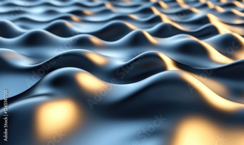 Abstract wavy metallic surface photo