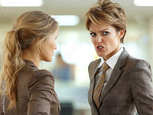 Businesswomen arguing in office