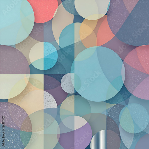 Abstract split circles vector background