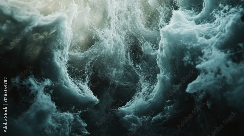 Obraz premium Abstract swirling ethereal clouds, dramatic sky background