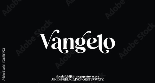 Elegant alphabet letters font logo classic minimal fashion designs. Typography modern sans fonts and number for logo brand. vector illustration
