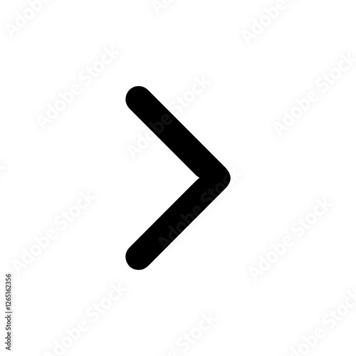 Black Arrow Icon Pointing Right Vector.