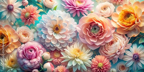 Pastel Floral Background - Documentary Photography Style