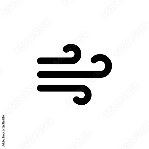 Wind Symbol Minimalist Vector Icon Vector