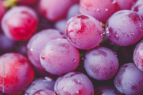 Wallpaper Mural Close-up photograph of vibrant purple grapes in natural light. AI image Torontodigital.ca