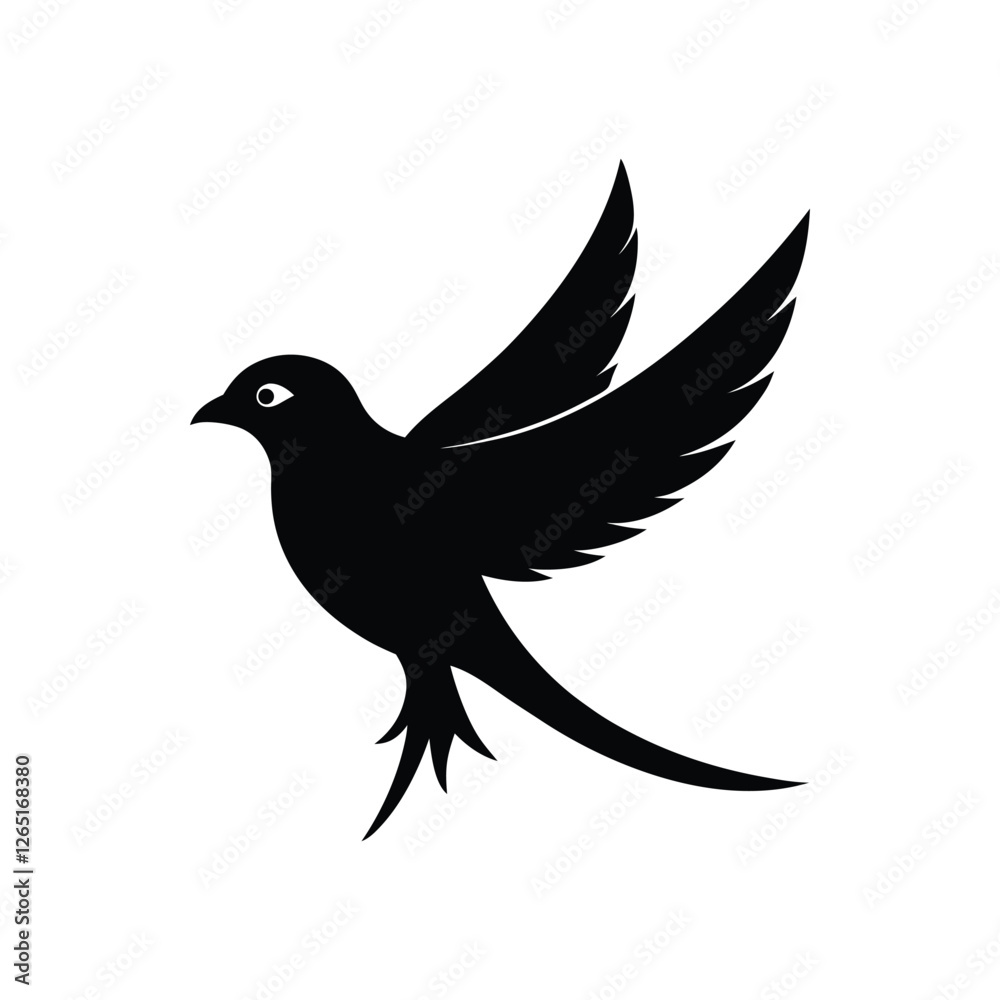 Fototapeta premium Download Drongo Bird Silhouette Vector – Crisp & Clean Design.