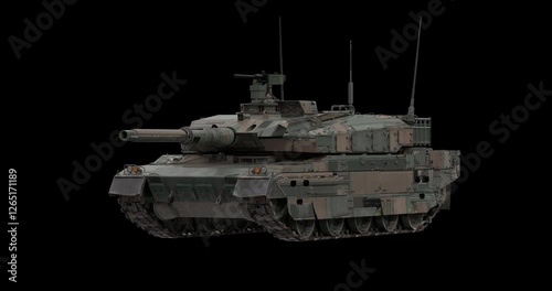 Tank Rotating On Transparent Backround