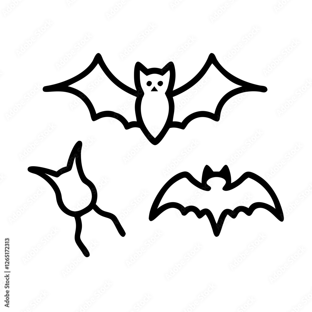 Obraz premium Halloween Vector Set. Spooky Black Silhouettes and Isolated Elements.