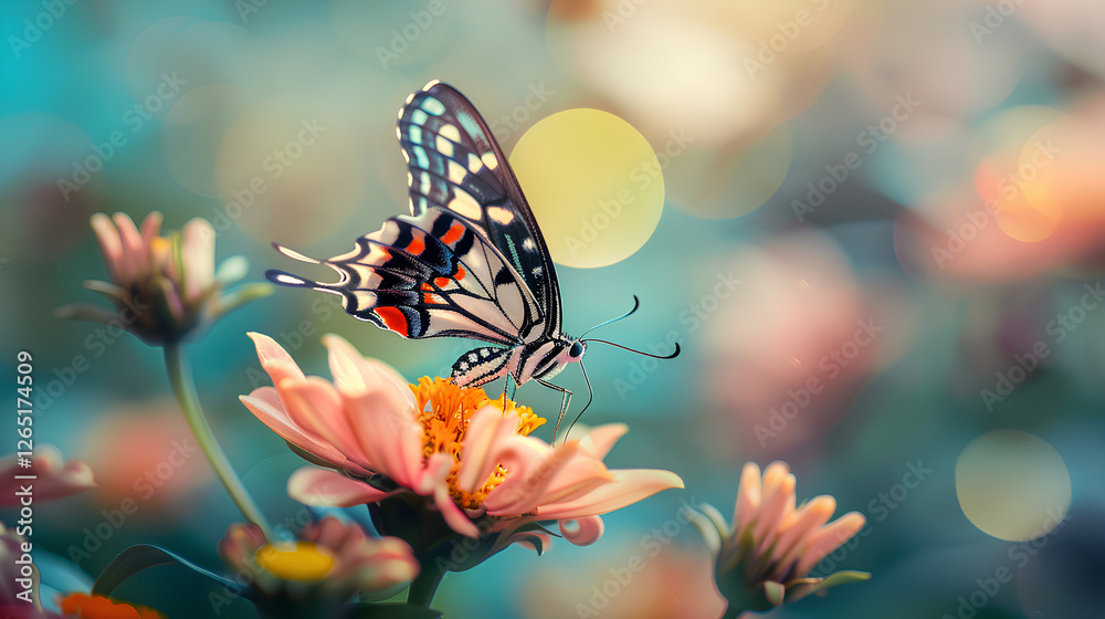 custom made wallpaper toronto digitala butterfly perched on a flower in the morning