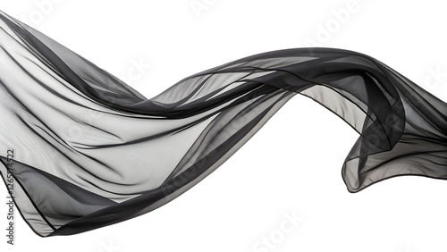 black fabric floating