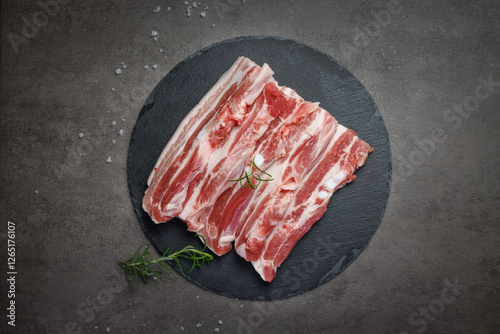 Photos of pork cuts used in butcher shop menus