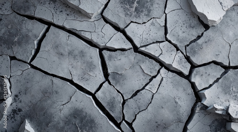 Cracked and weathered concrete surface texture with deep fissures and rough details suitable for backgrounds or industrial themed designs Cracked and weathered concrete surface texture with deep fissures and rough details suitable for backgrounds or industrial themed designs