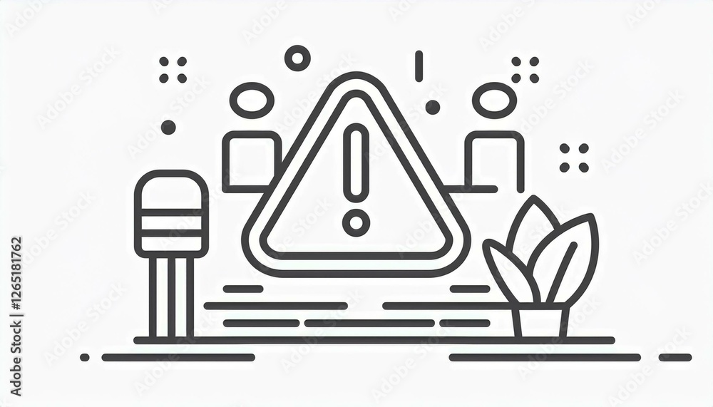 Alert, risk sign line icon. Caution, warning, exclamation mark thin editable line stroke icon. Alert information, accident notification perfect any project. Alert, risk sign line icon. Caution, warning, exclamation mark thin editable line stroke icon. Alert information, accident notification perfect any project.