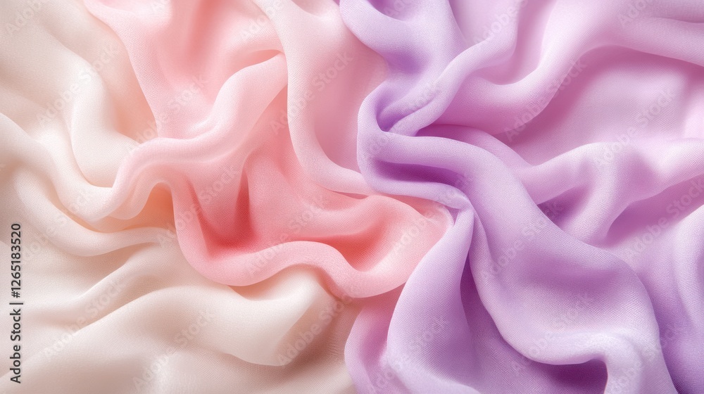Obraz premium Delicate Pastel Fabric Drape Texture