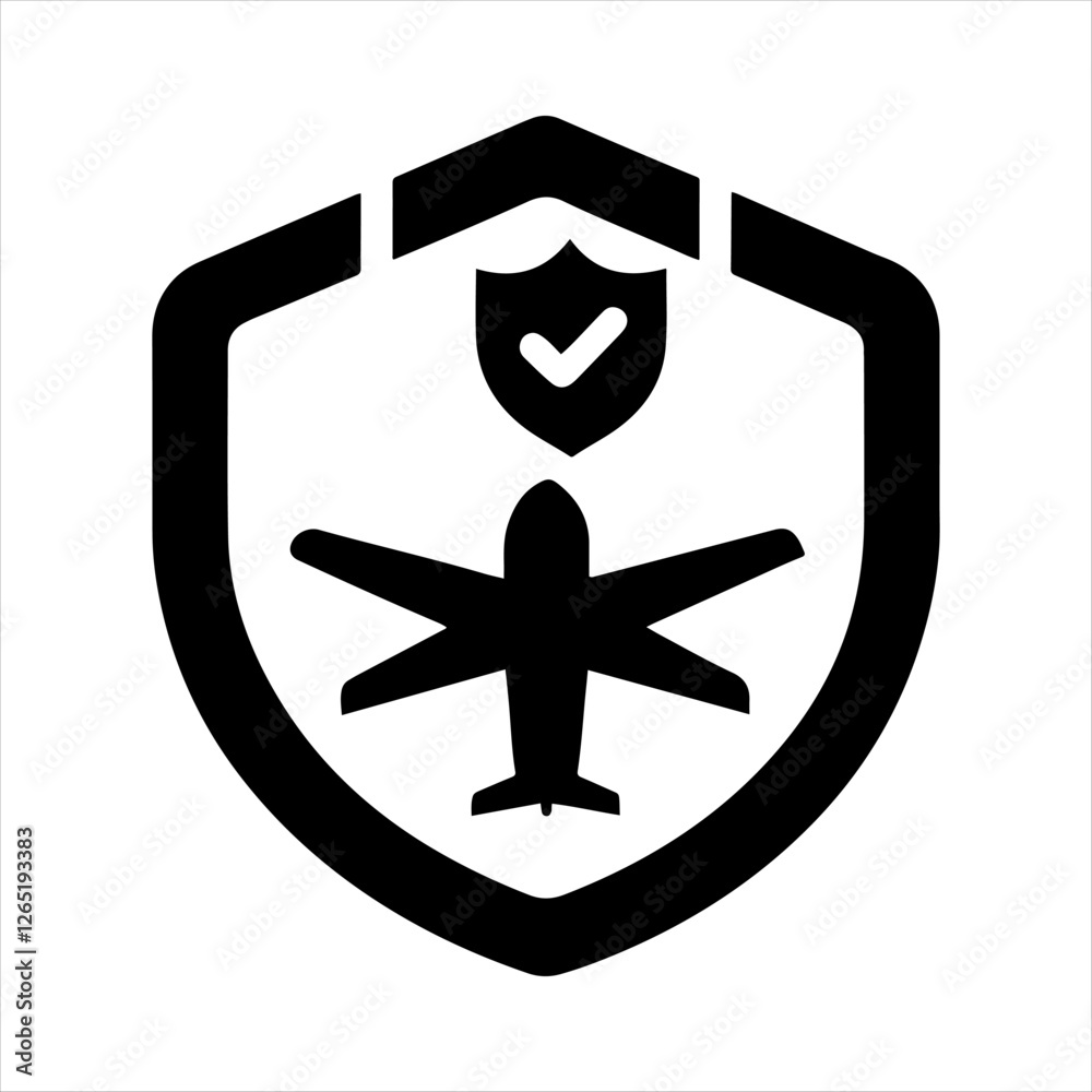 travel insurance glyph icon vector silhouette design travel insurance glyph icon vector silhouette design