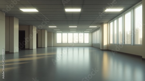 Wallpaper Mural modern empty office interior. Torontodigital.ca