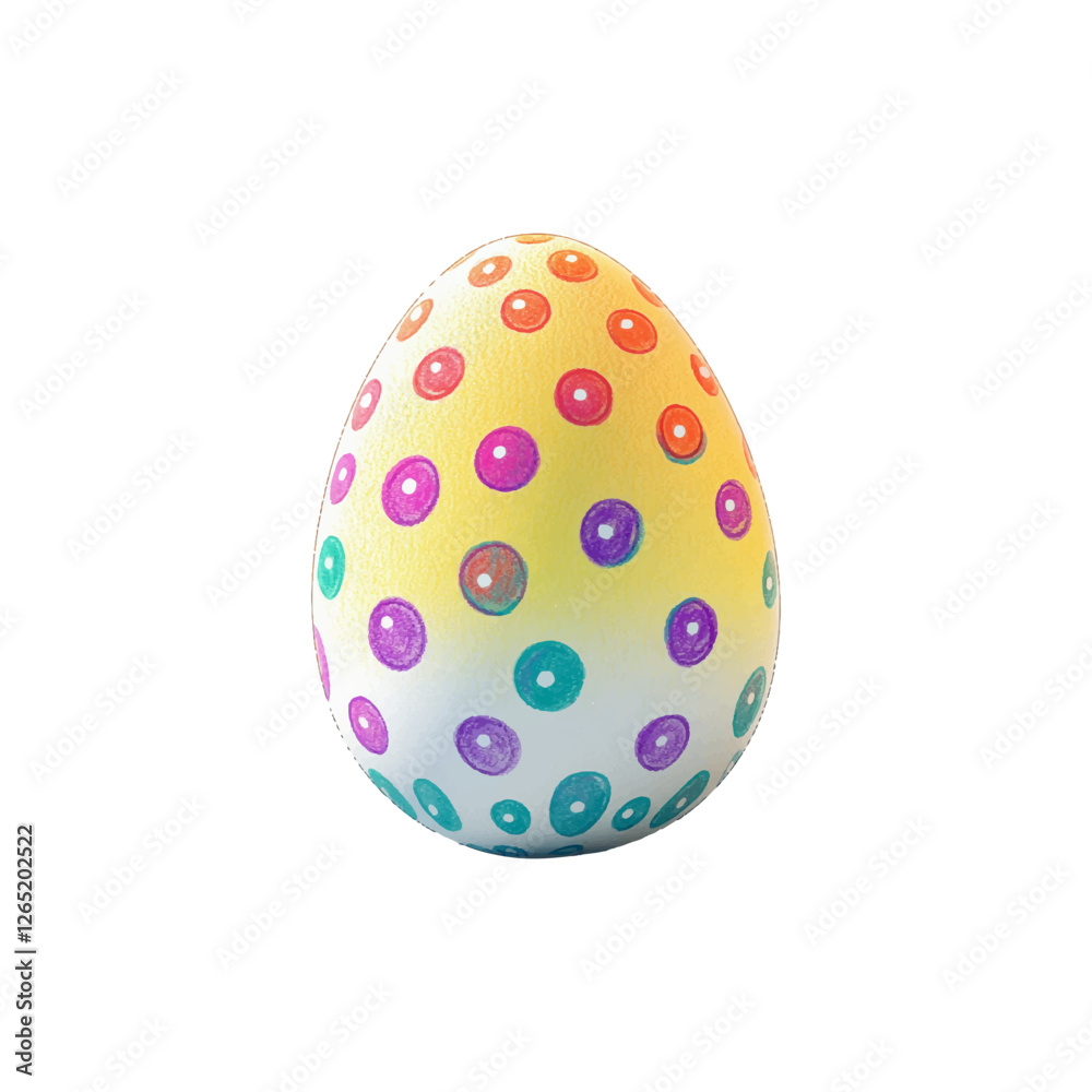 polkadotted easter egg hand drawn illustration polkadotted easter egg hand drawn illustration