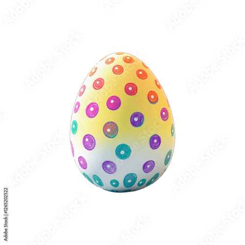 polkadotted easter egg hand drawn illustration