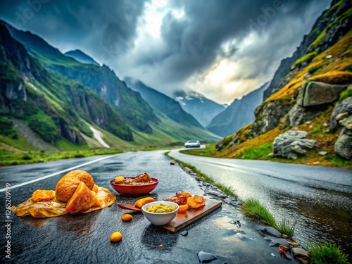 Transfagarasan Highway Rain Storm Dangerous Drive Mountain Road photo