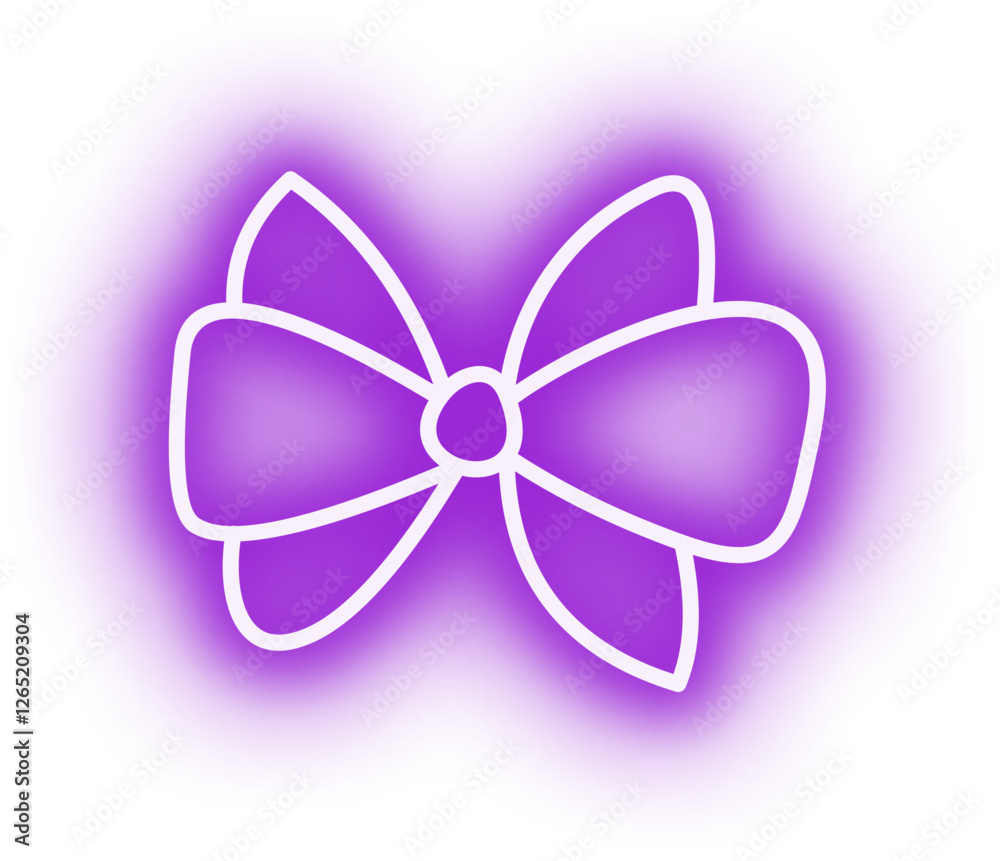 Neon Outline Ribbon Neon Outline Ribbon